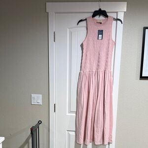 Universal Thread Pink Textured Midi Dress